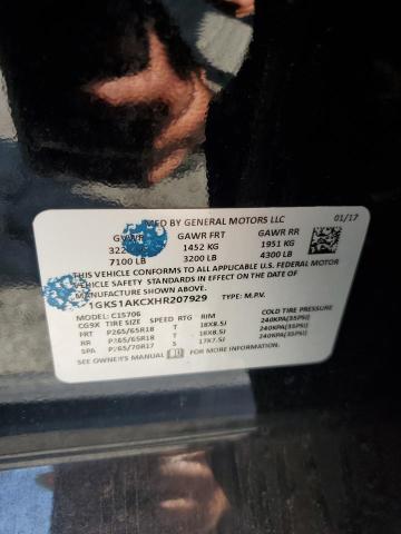 2017 GMC YUKON SLE 1GKS1AKCXHR207929