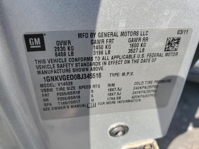 2011 CHEVROLET TRAVERSE L - 1GNKVGED0BJ345516