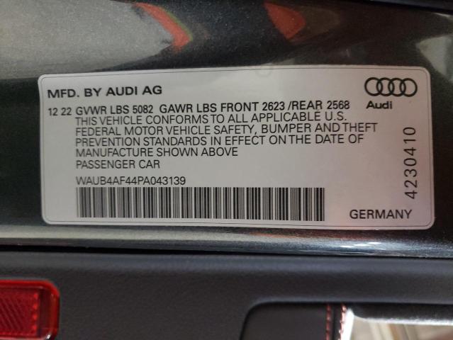 2023 AUDI S4 PREMIUM WAUB4AF44PA043139