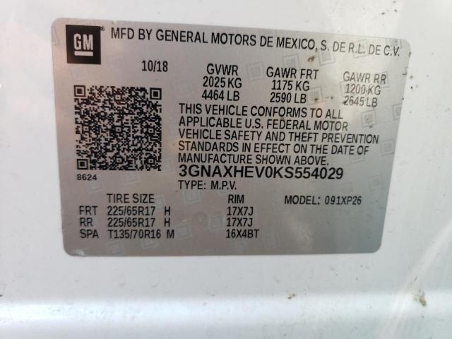 2019 CHEVROLET EQUINOX LS - 3GNAXHEV0KS554029