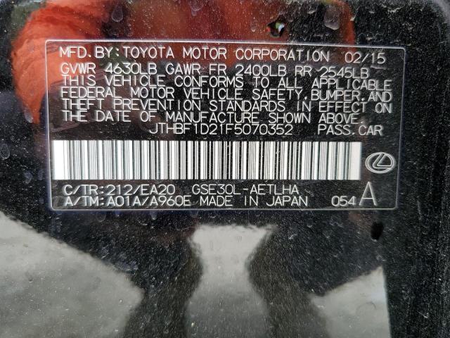 2015 LEXUS IS 250 JTHBF1D21F5070352