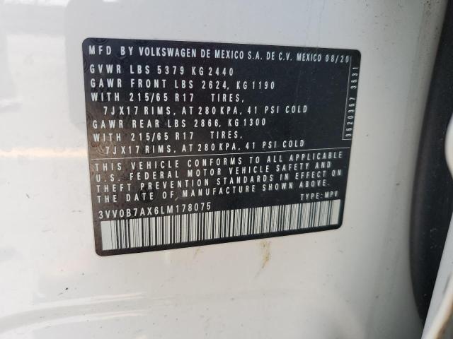 2020 VOLKSWAGEN TIGUAN S 3VV0B7AX6LM178075