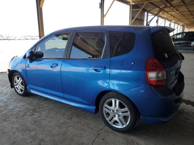 HONDA FIT SPORT 2008 blue  gas JHMGD386X8S056894 photo #3