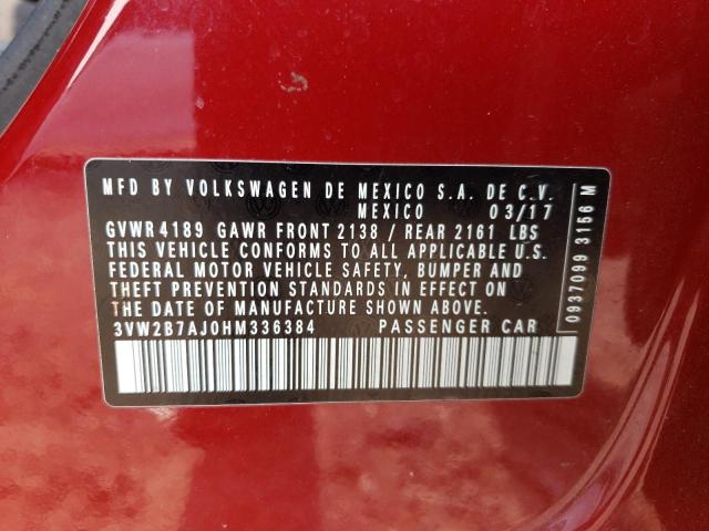 2017 VOLKSWAGEN JETTA S - 3VW2B7AJ0HM336384
