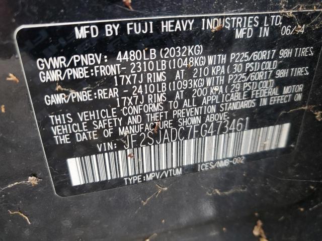 2015 SUBARU FORESTER 2 JF2SJADC7FG473461