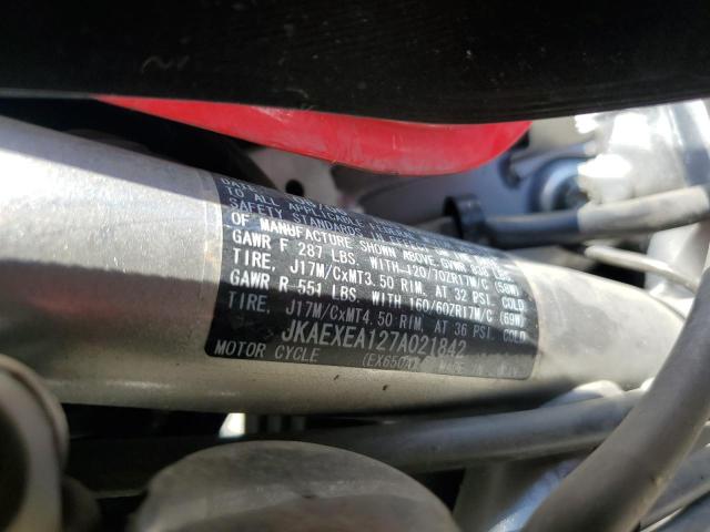 2007 KAWASAKI EX650 A JKAEXEA127A021842