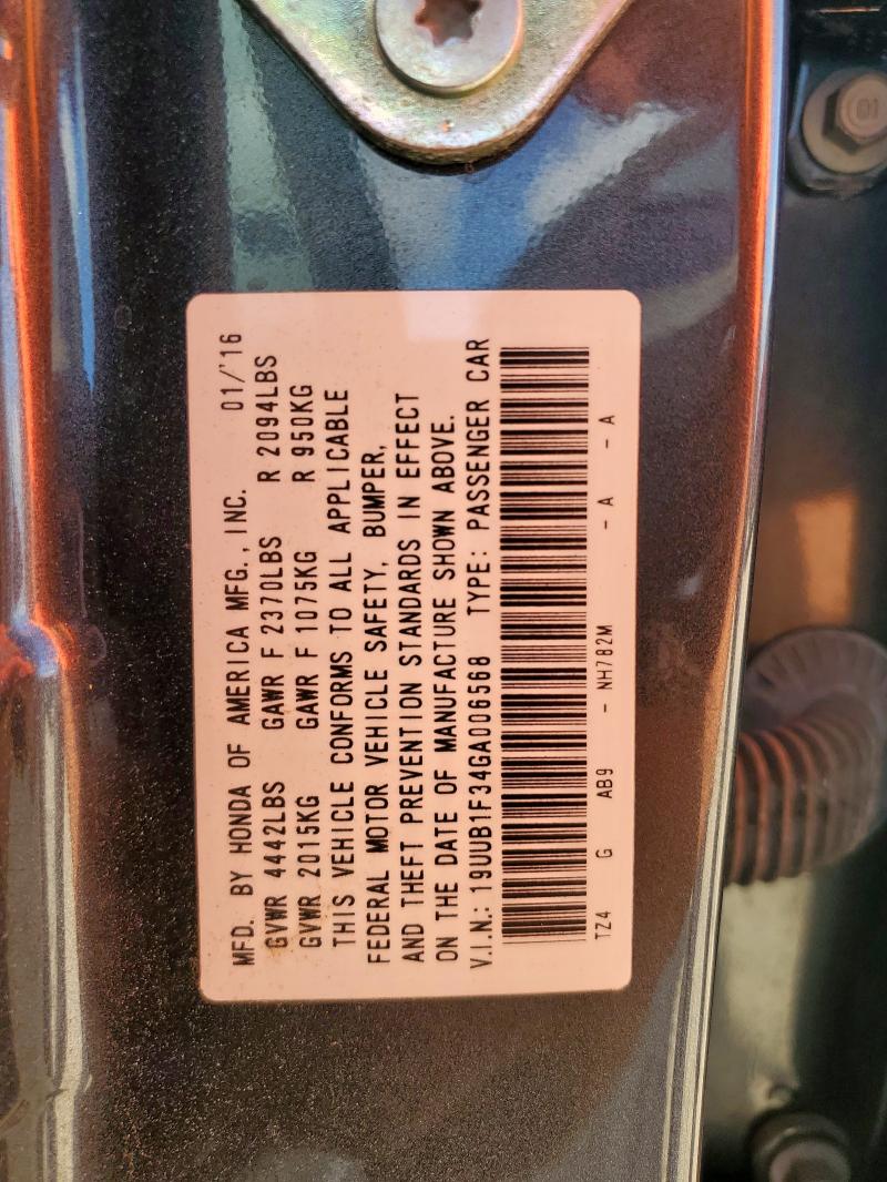 2016 ACURA TLX 19UUB1F34GA006568