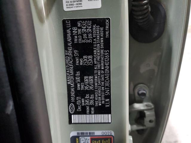 2022 HYUNDAI SANTA CRUZ - 5NTJBDAE0NH012693