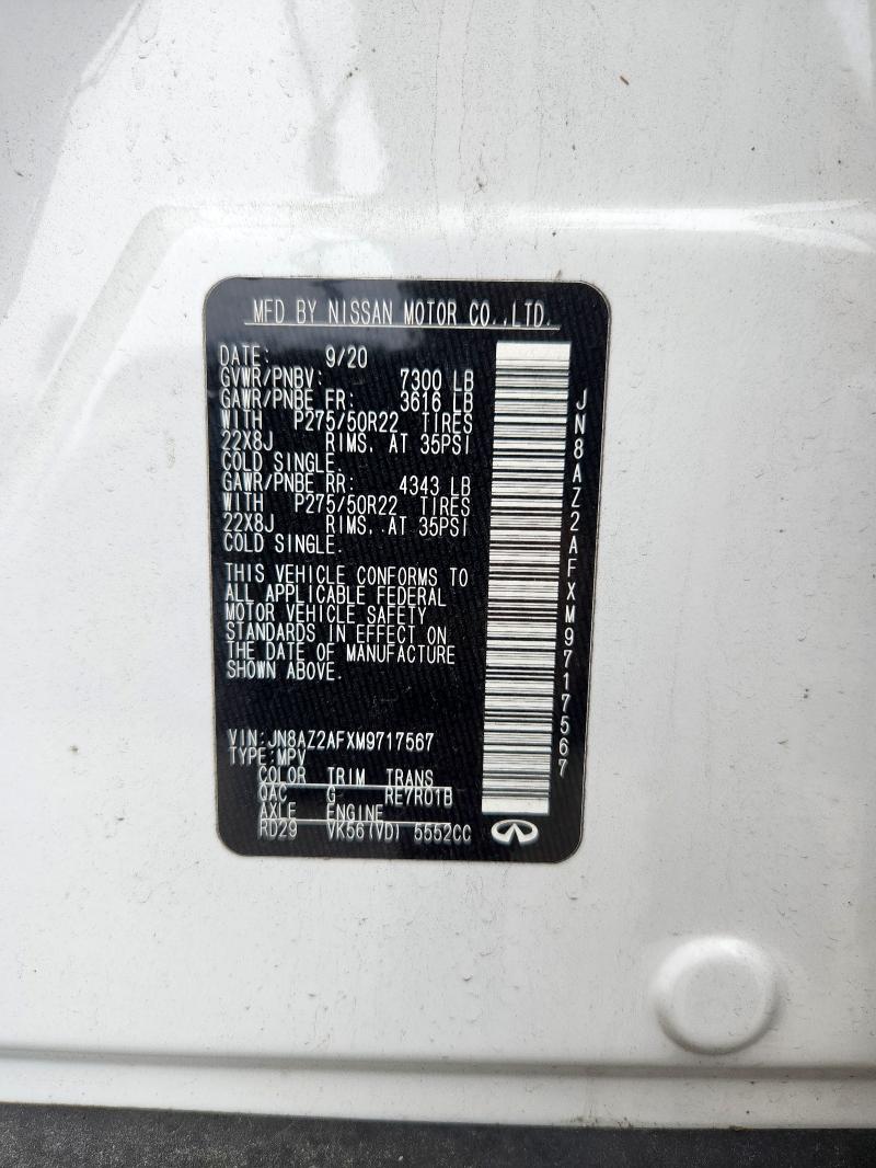 2021 INFINITI QX80 LUXE JN8AZ2AFXM9717567