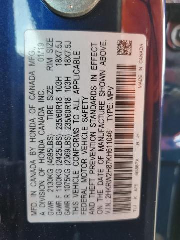 2019 HONDA CR-V EXL 2HKRW2H87KH611046