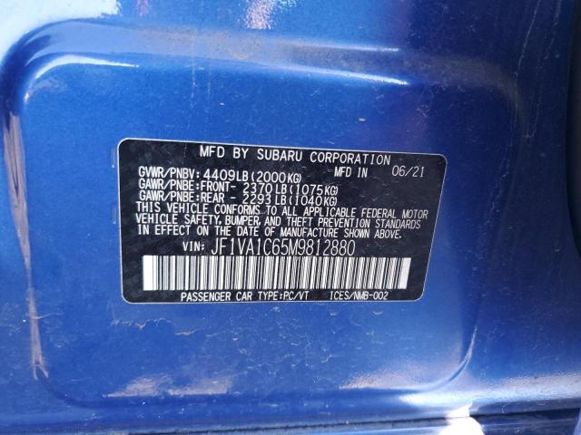 2021 SUBARU WRX PREMIU JF1VA1C65M9812880