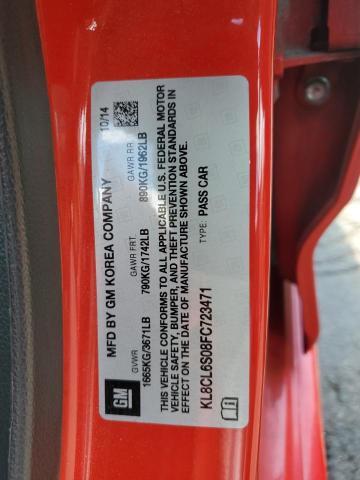 2015 CHEVROLET SPARK EV 2 KL8CL6S08FC723471