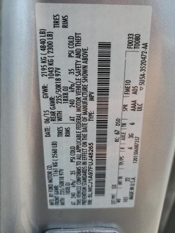 2015 LINCOLN MKC 5LMCJ1A97FUJ48265