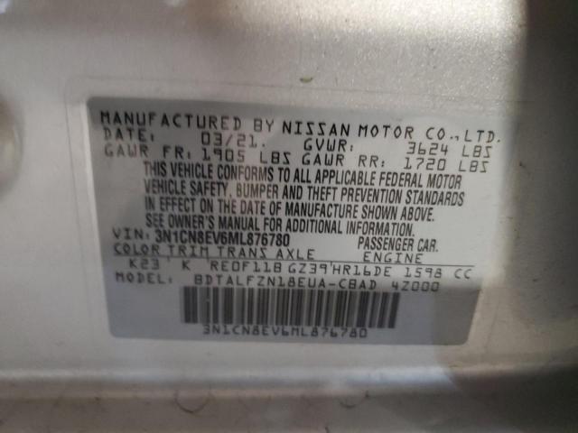 2021 NISSAN VERSA SV - 3N1CN8EV6ML876780