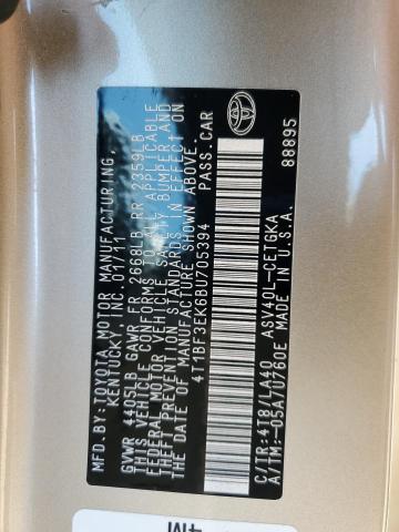 2011 TOYOTA CAMRY BASE - 4T1BF3EK6BU705394