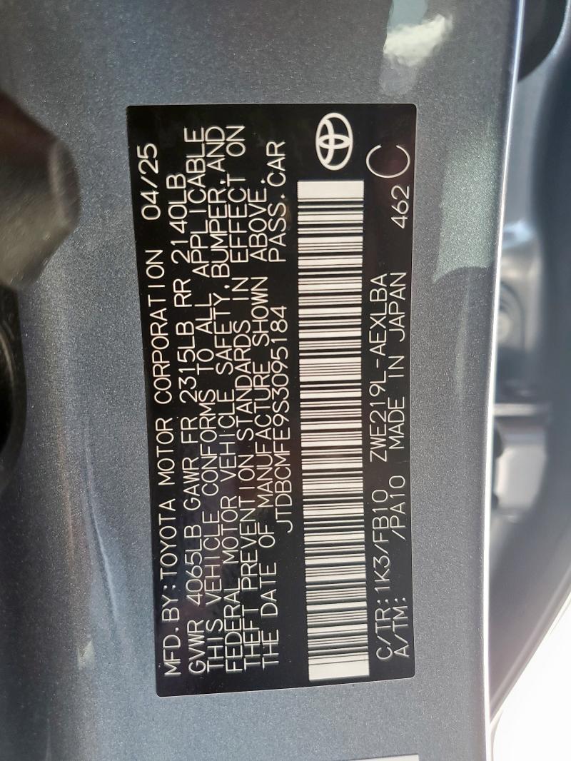 2025 TOYOTA COROLLA LE - JTDBCMFE9S3095184