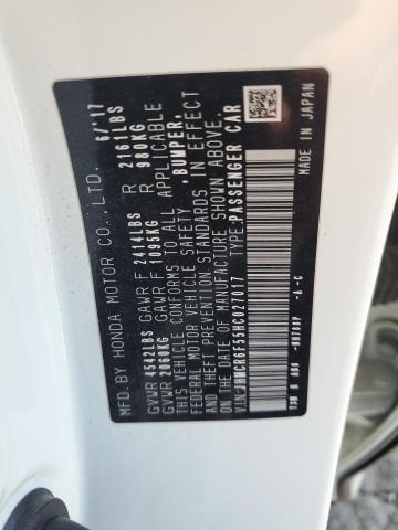 2017 HONDA ACCORD HYB JHMCR6F55HC027017