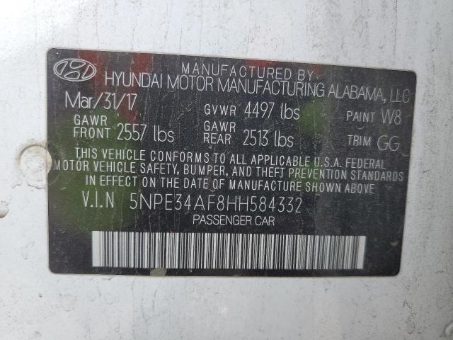 2017 HYUNDAI SONATA SPO 5NPE34AF8HH584332