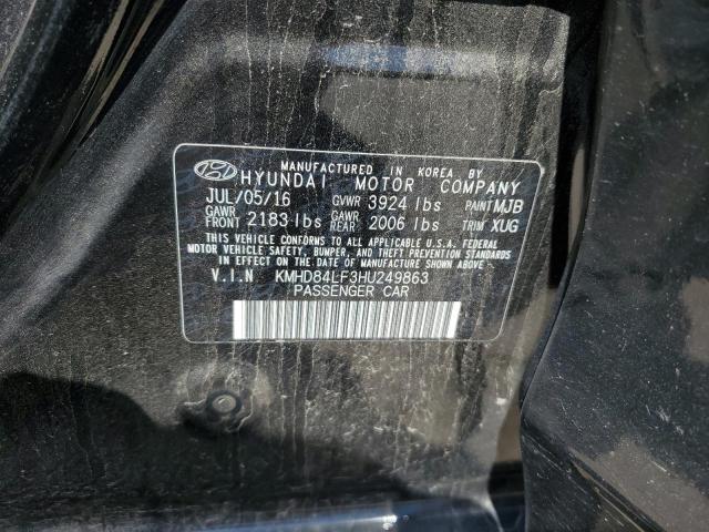 2017 HYUNDAI ELANTRA SE - KMHD84LF3HU249863