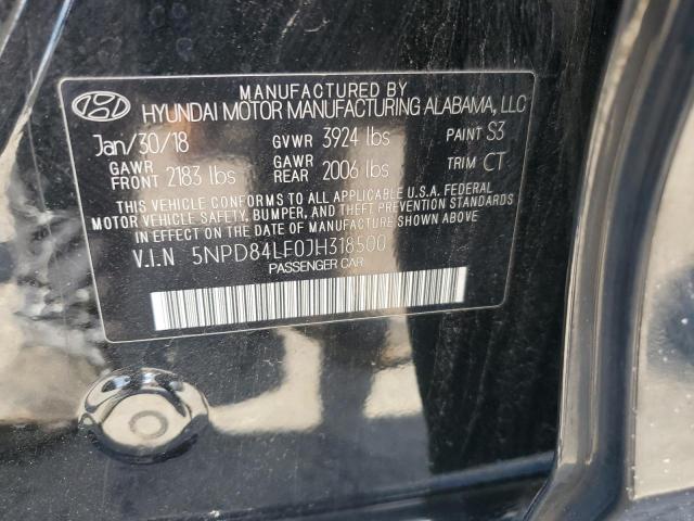 5NPD84LF0JH318500 2018 HYUNDAI ELANTRA