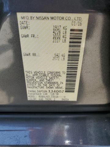 2016 NISSAN ALTIMA 2.5 - 1N4AL3AP1GN334002