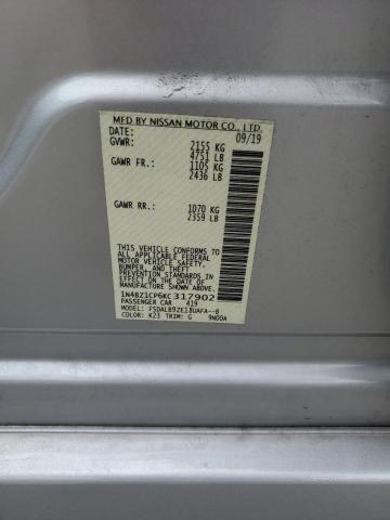2019 NISSAN LEAF S PLU 1N4BZ1CP6KC317902