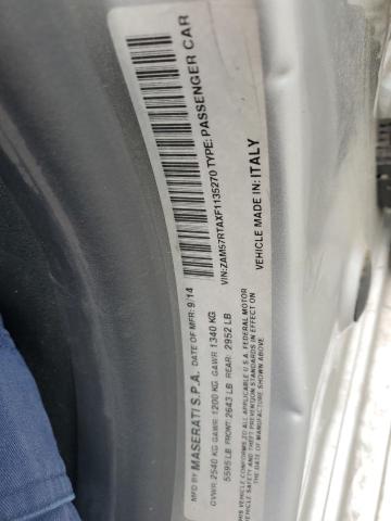 2015 MASERATI GHIBLI S ZAM57RTAXF1135270