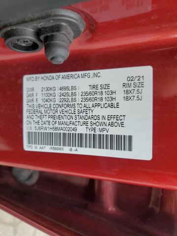 2021 HONDA CR-V EX 5J6RW1H58MA002049