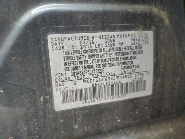 2016 NISSAN SENTRA S - 3N1AB7AP5GY283209