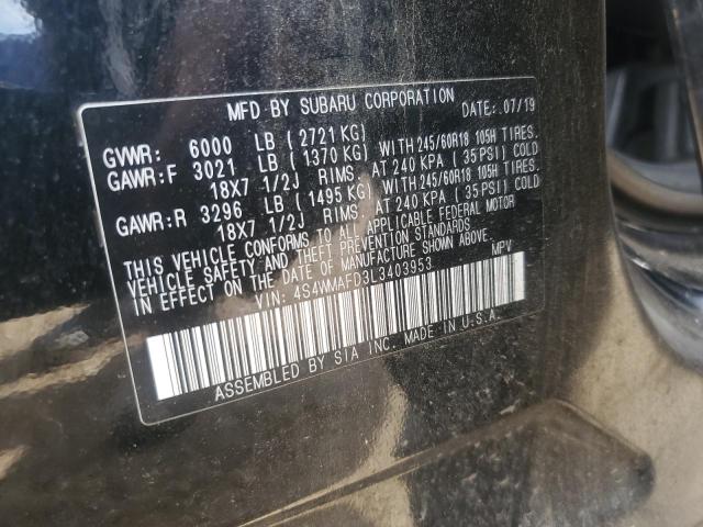 2020 SUBARU ASCENT PRE 4S4WMAFD3L3403953