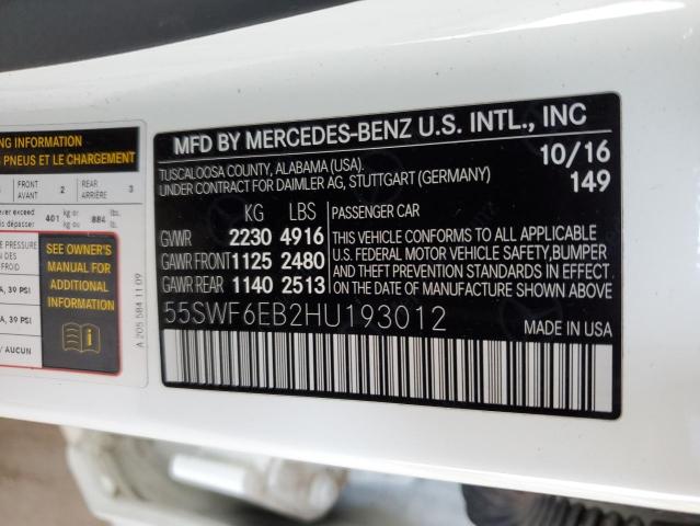 2017 MERCEDES-BENZ C 43 4MATI 55SWF6EB2HU193012