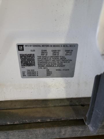 2020 CHEVROLET TRAX LS 3GNCJNSB2LL242227
