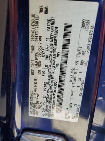 2015 FORD ESCAPE SE 1FMCU0G94FUC05520