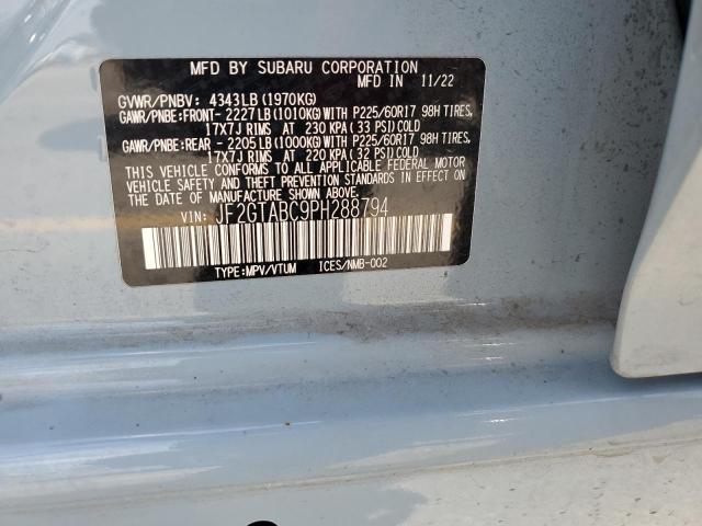 2023 SUBARU CROSSTREK JF2GTABC9PH288794