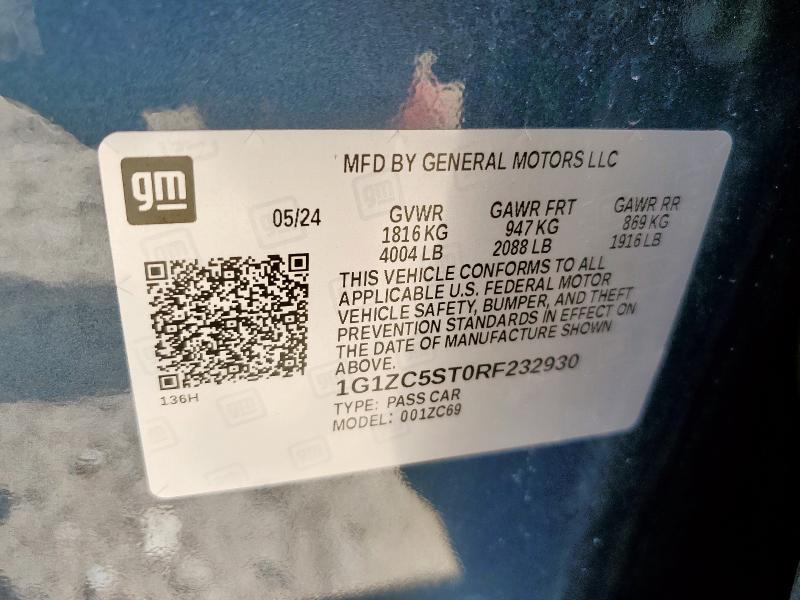 2024 CHEVROLET MALIBU LS 1G1ZC5ST0RF232930