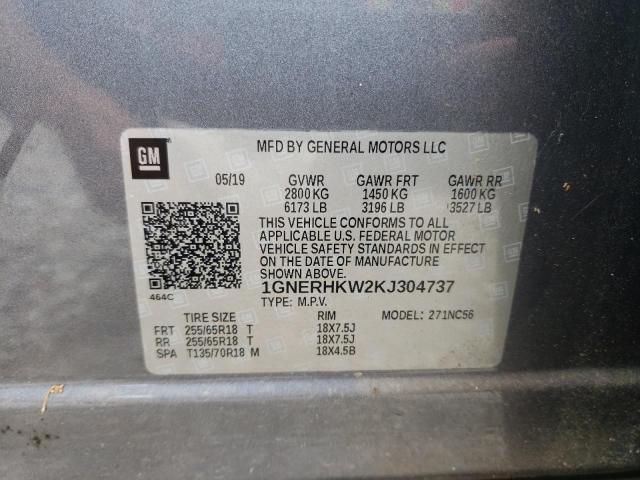 2019 CHEVROLET TRAVERSE L 1GNERHKW2KJ304737