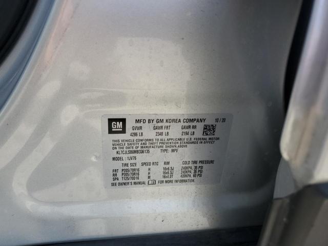 2021 CHEVROLET TRAX 1LT KL7CJLSB0MB336135