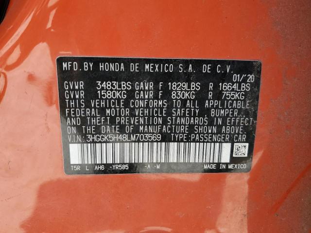 2020 HONDA FIT LX 3HGGK5H48LM703569