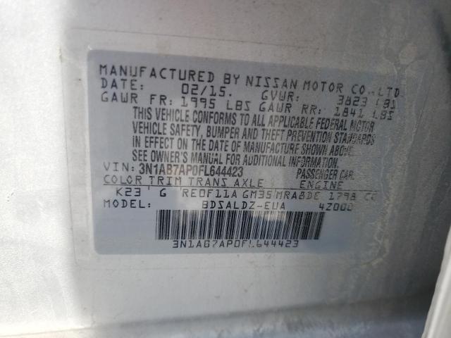 2015 NISSAN SENTRA S - 3N1AB7AP0FL644423