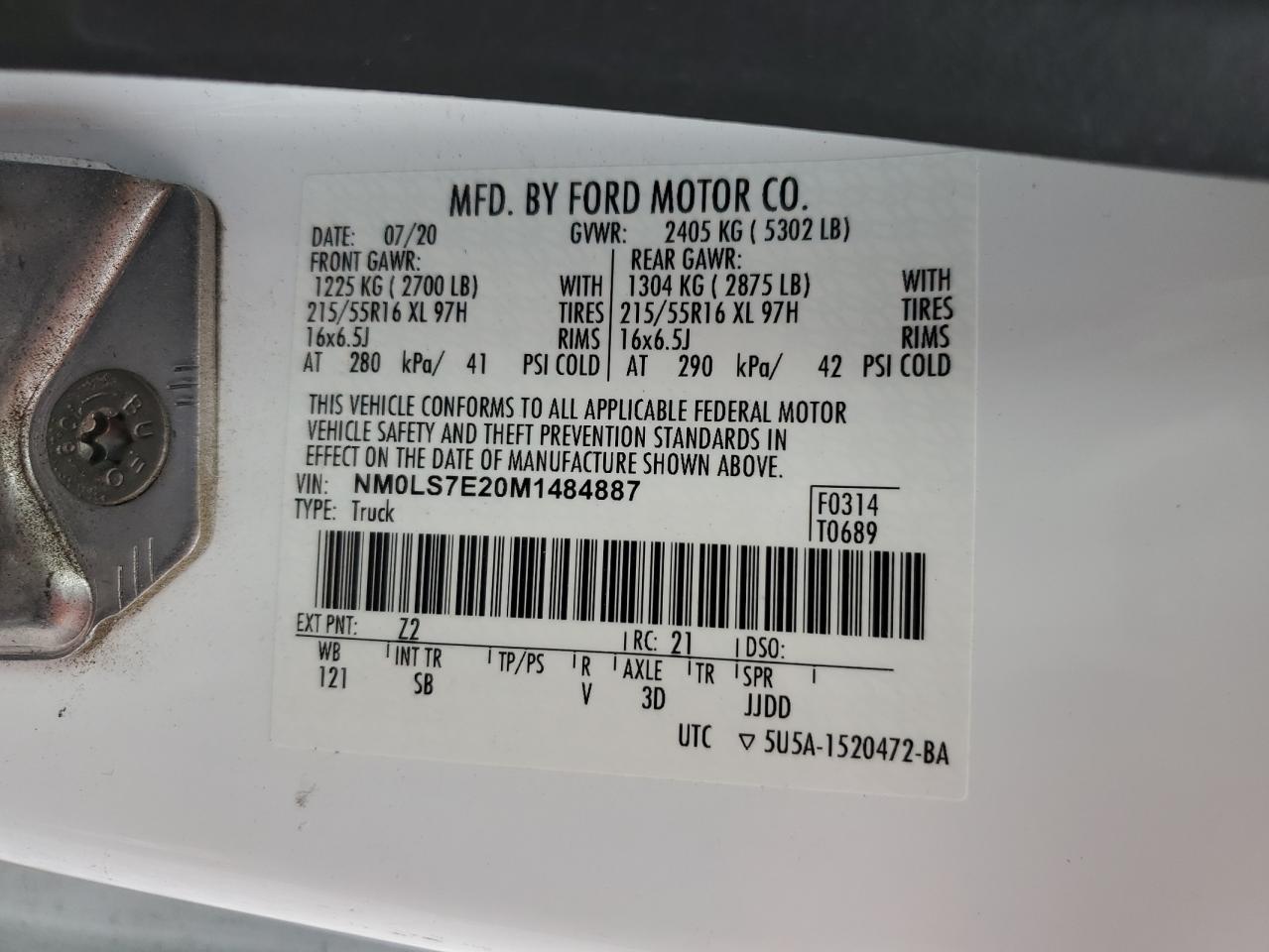 FORD TRANSIT CONNECT XL