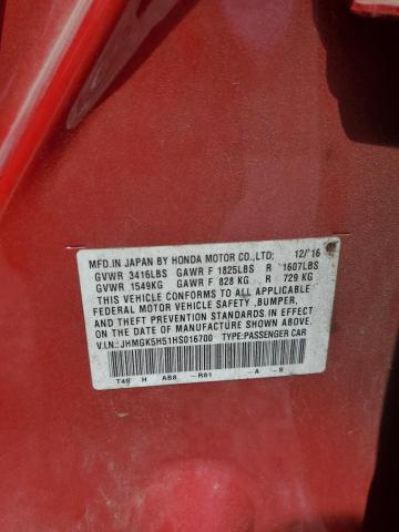 2017 HONDA FIT LX JHMGK5H51HS016700