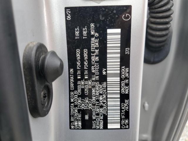 2021 TOYOTA 4RUNNER NI JTEDU5JR7M5247486