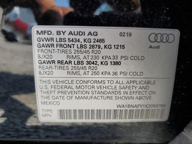 2019 AUDI Q5 PREMIUM - WA1BNAFY1K2059766