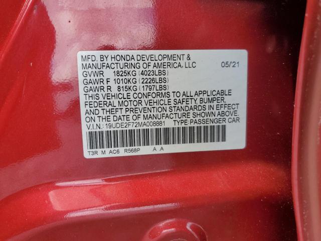 2021 ACURA ILX PREMIU 19UDE2F72MA008881