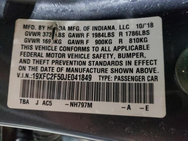 2018 HONDA CIVIC LX - 19XFC2F50JE041849