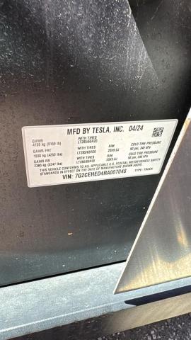 2024 TESLA CYBERTRUCK 7G2CEHED4RA007048