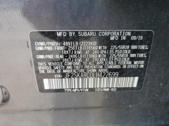 2020 SUBARU FORESTER S JF2SKARC0LH422699