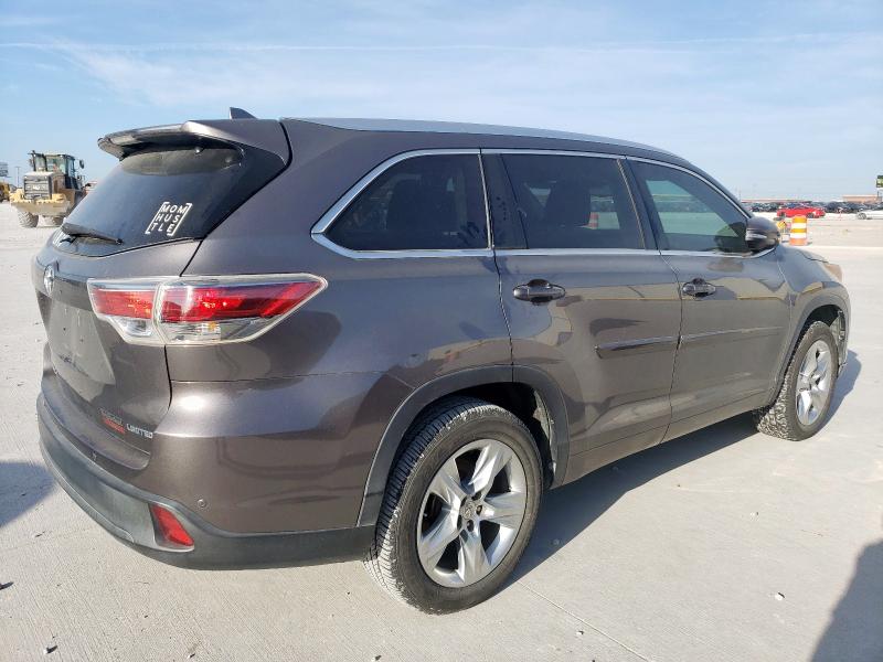 Vin: 5tdykrfh4fs103135, lot: 63017515, toyota highlander limited 20153