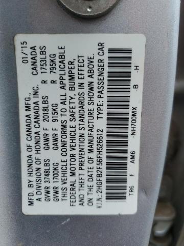 2015 HONDA CIVIC LX - 2HGFB2F56FH526612