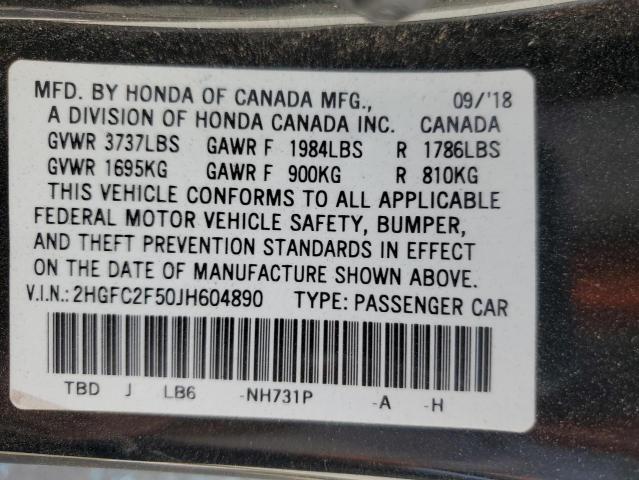 2018 HONDA CIVIC LX - 2HGFC2F50JH604890